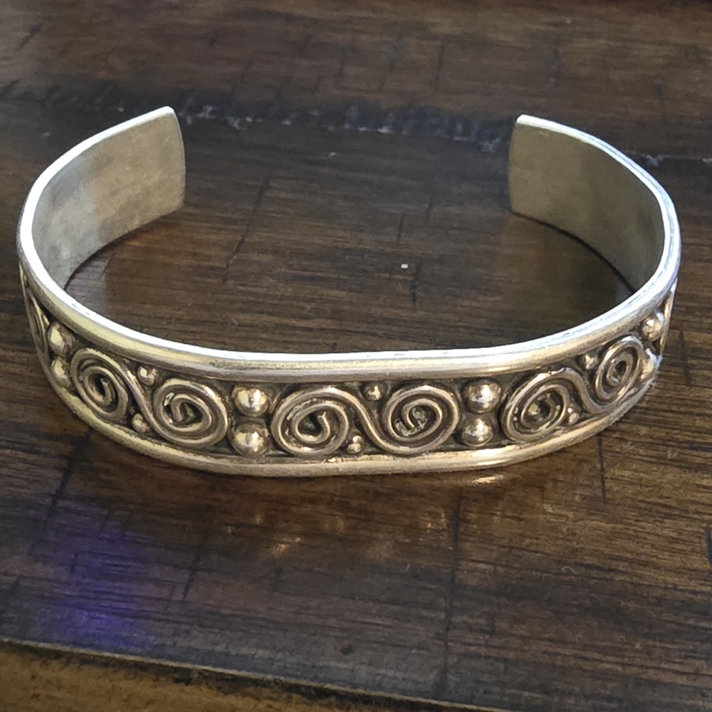 Handmade sterling silver cuff bracelet